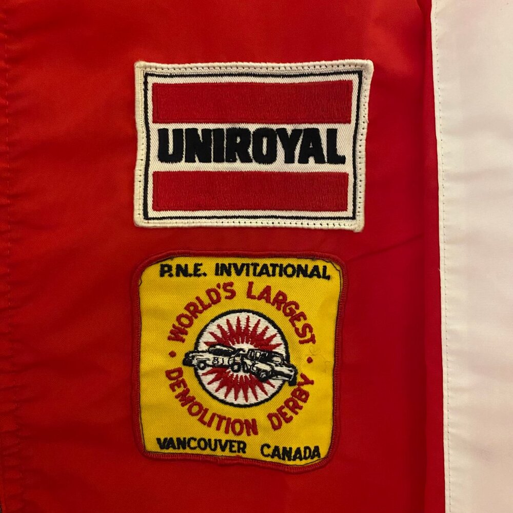 Vintage Vancouver demolition derby patch uniroyal windbreaker  size medium - Picture 2 of 13